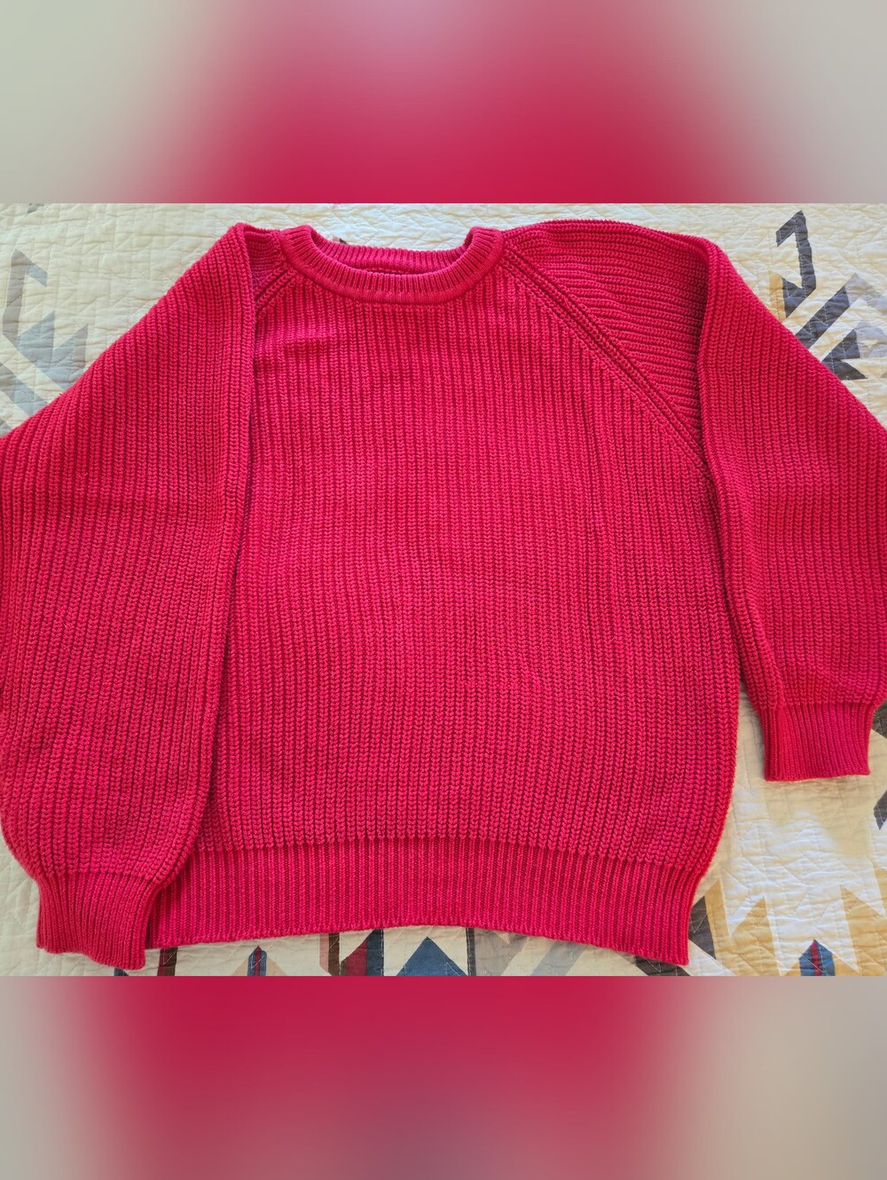 Eddie Bauer Cotton Women's Crewneck Knit Vintage Sweater Size Large